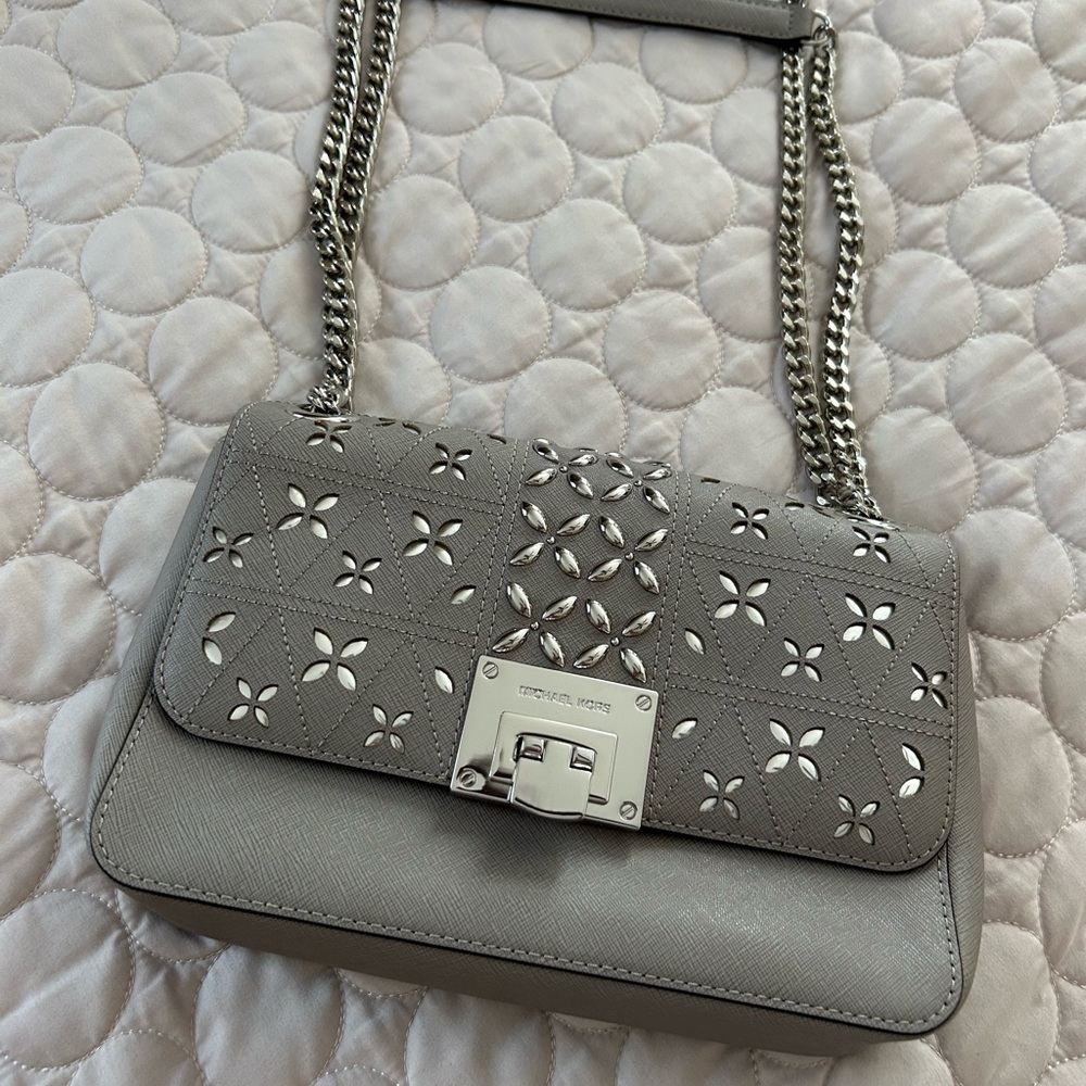 Michael Kors Silver Gray Shoulder Bag